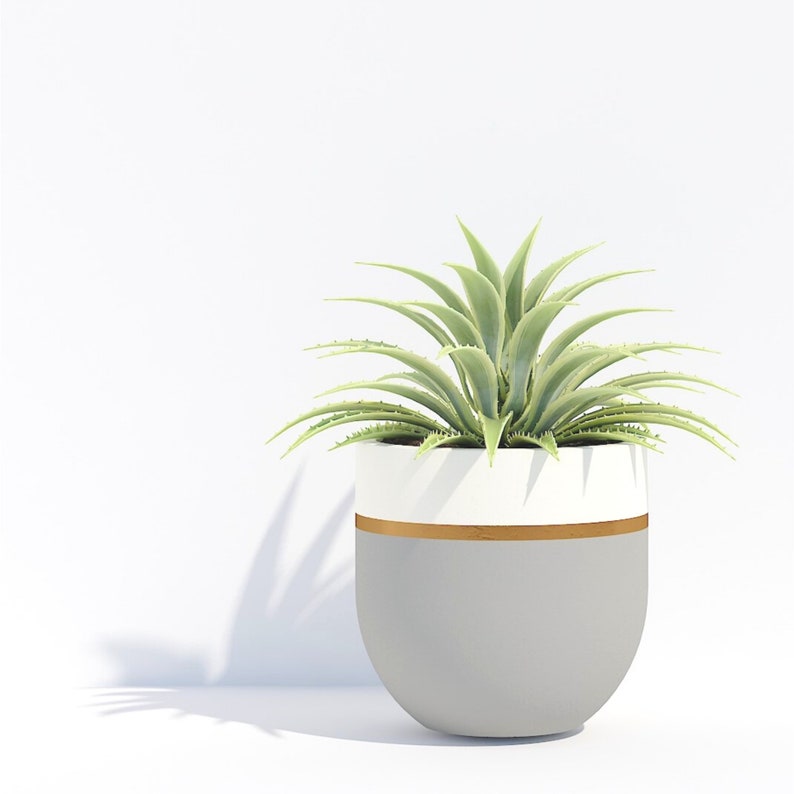 hand painted pottery planter