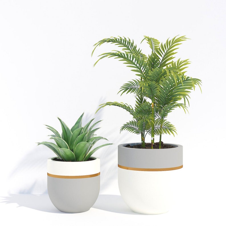 hand painted pottery planter