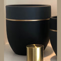 hand painted pottery planter