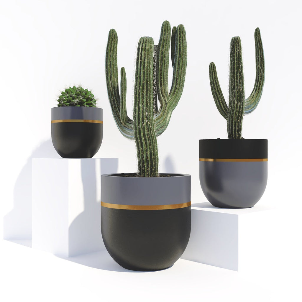hand painted pottery planter