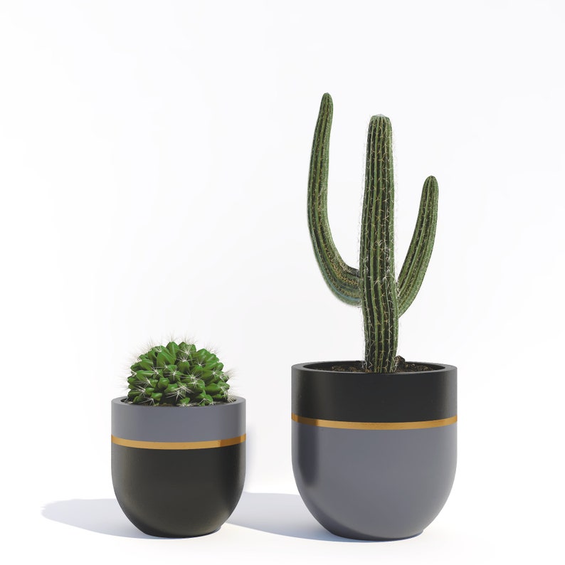 hand painted pottery planter