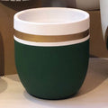 hand painted pottery planter