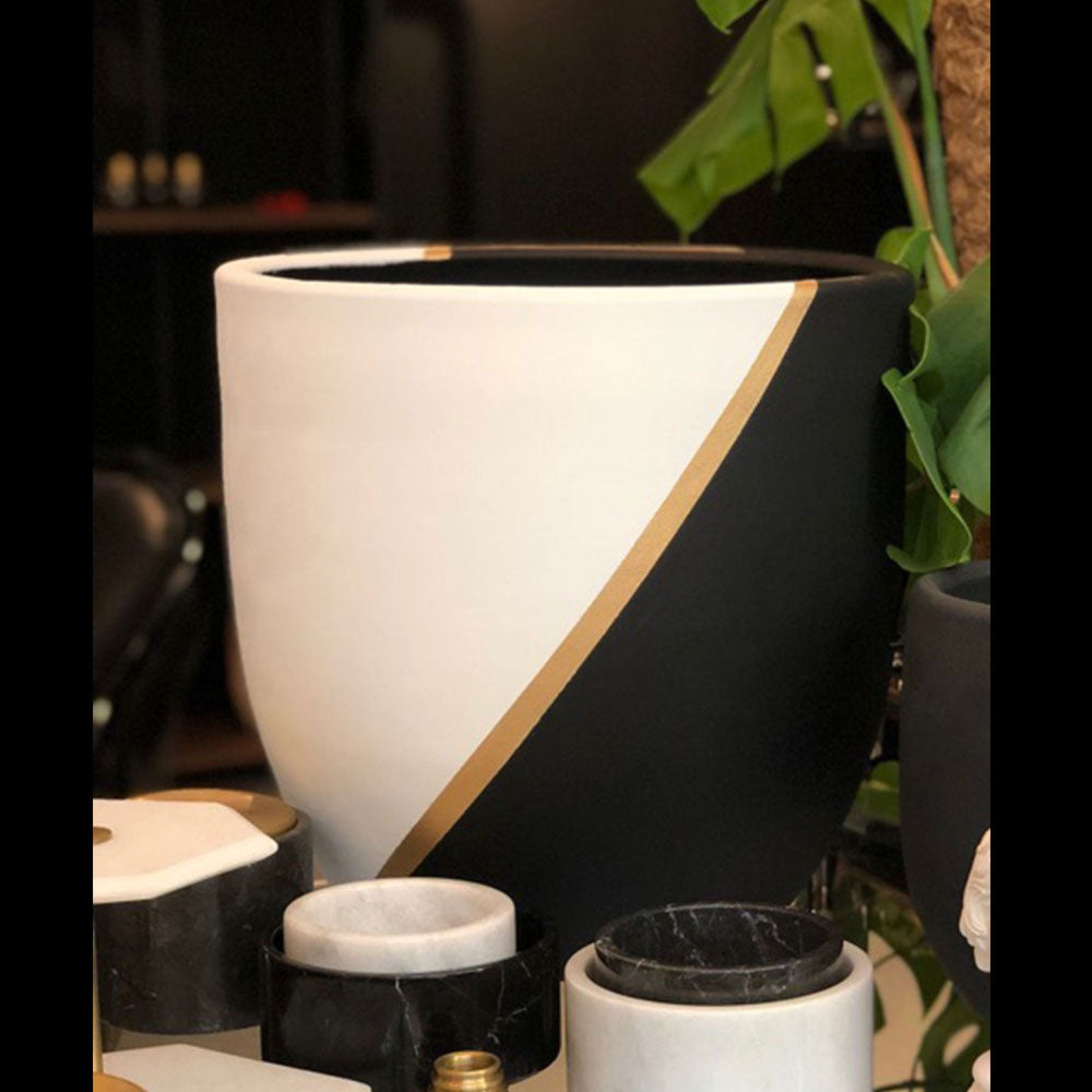 hand painted pottery planter