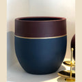 hand painted pottery planter