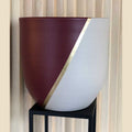 hand painted pottery planter