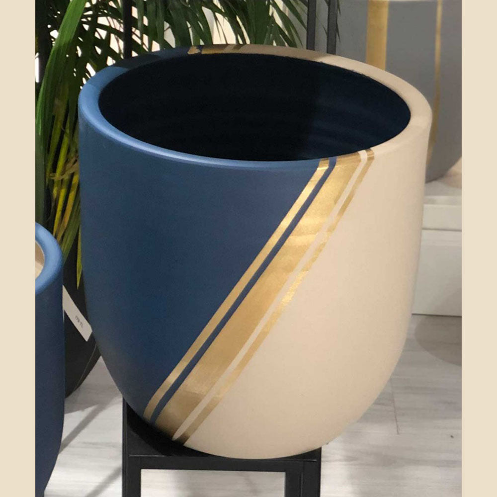 hand painted pottery planter
