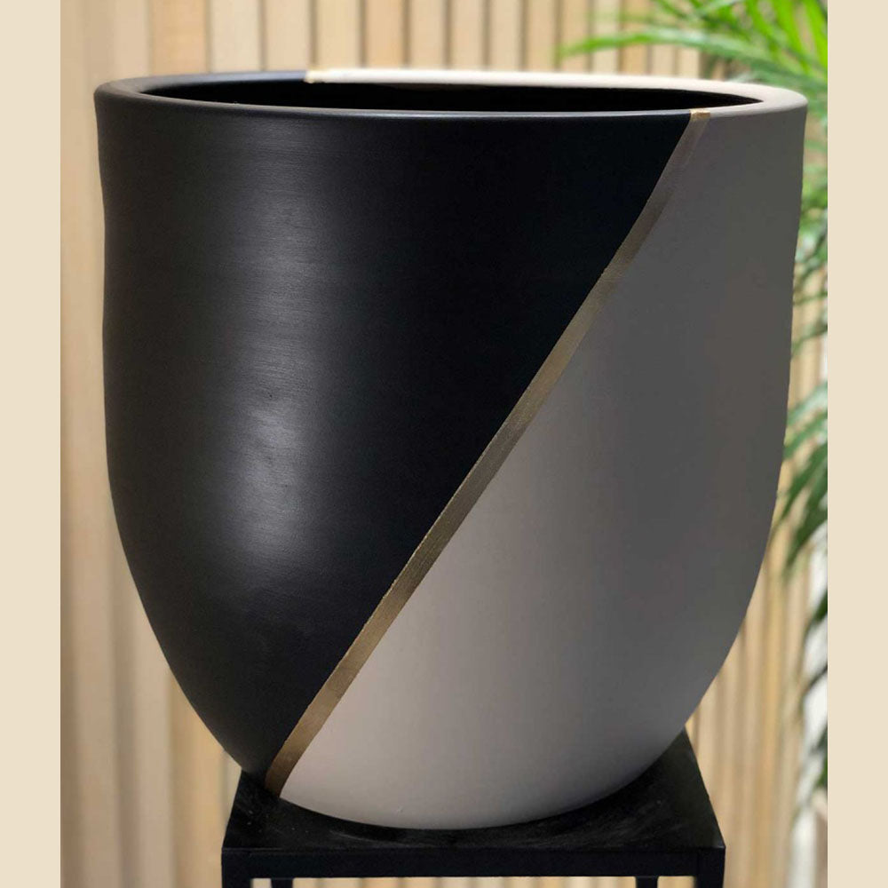 hand painted pottery planter