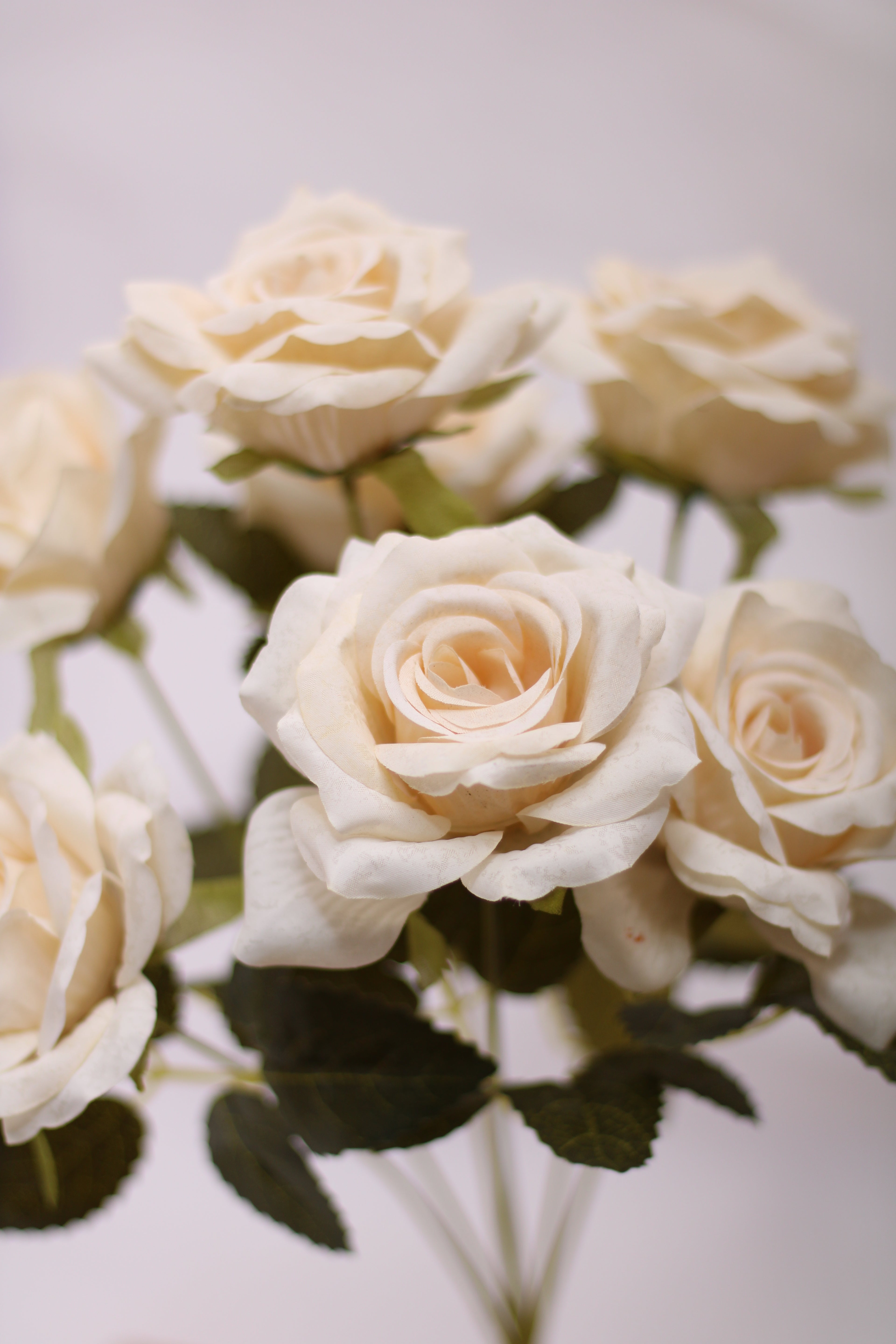 Ivory Bloom Artificial Flower Bunch - Beige