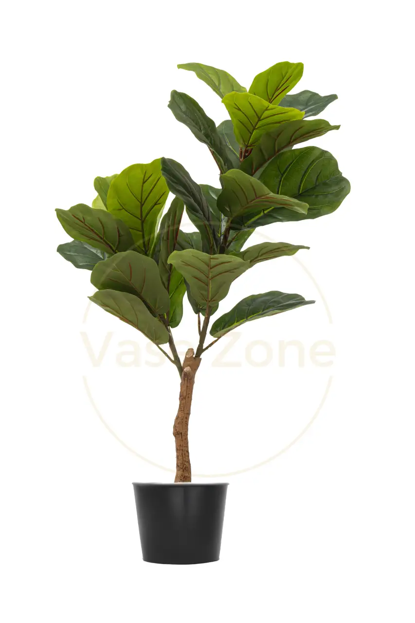 Fiddle Leaf Fig Mini Artificial Tree Single Trunk 2 Branches - H100CM