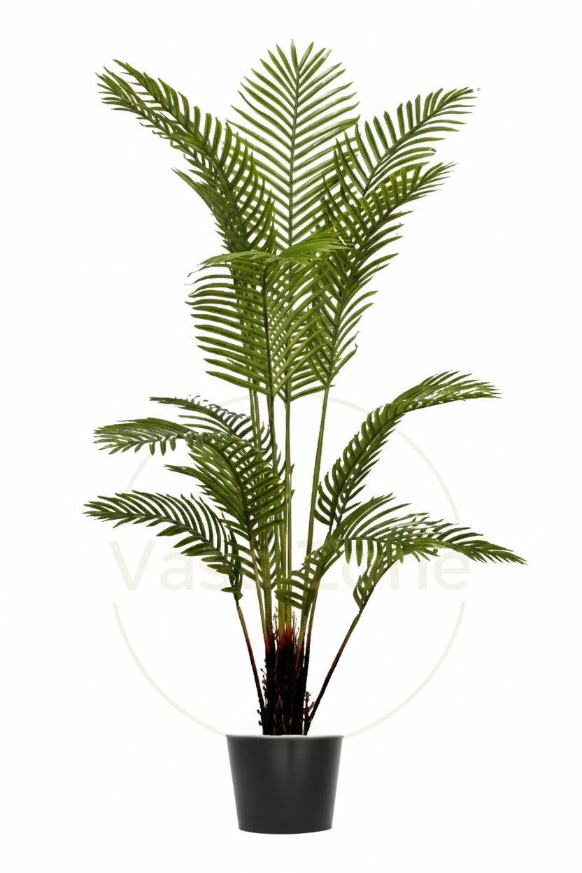 Areca Artificial Palm Tree Brown Hairy Trunk - H160CM