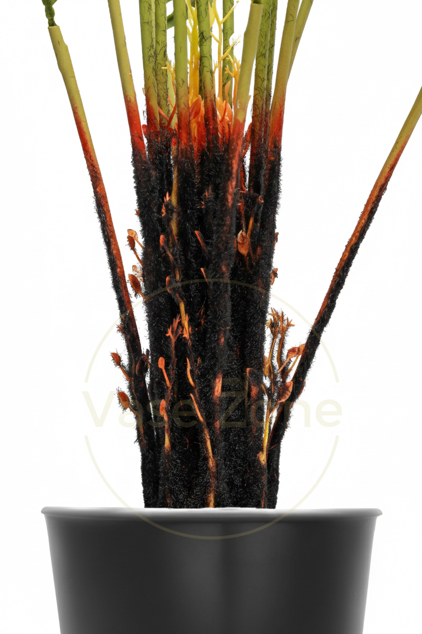 Areca Artificial Palm Tree Brown Hairy Trunk - H160CM